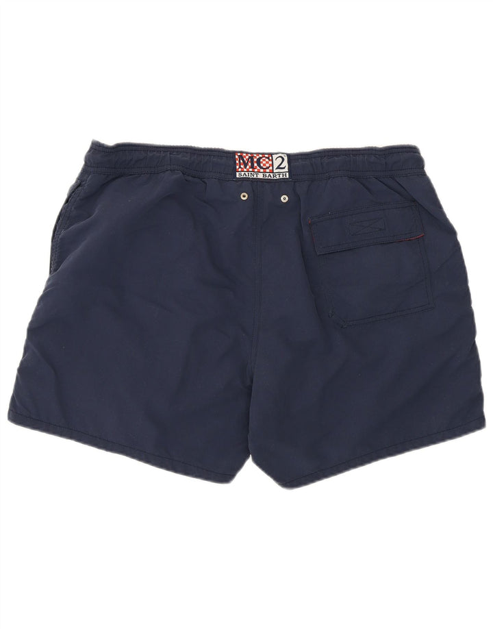SAINT BARTH Mens Swimming Shorts XL  Navy Blue Polyamide