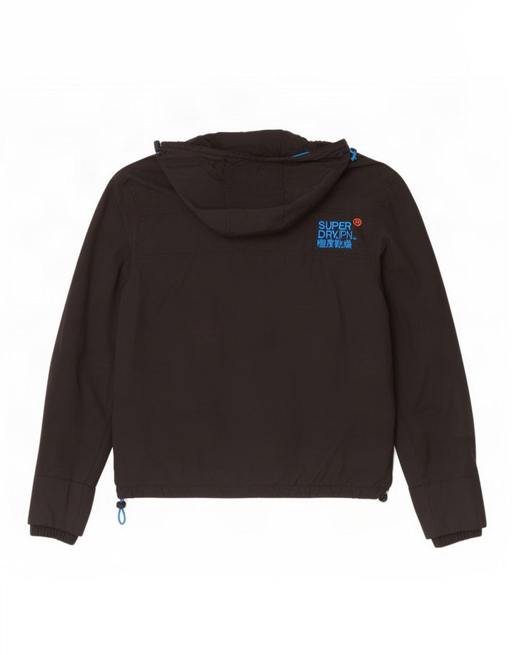 Giacca a vento grafica da donna Superdry Windcheater UK 10 piccola nera