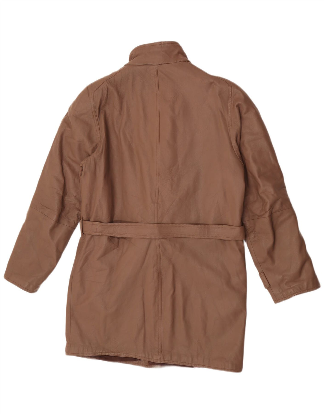 Cappotto in pelle vintage da uomo UK 36 piccolo marrone