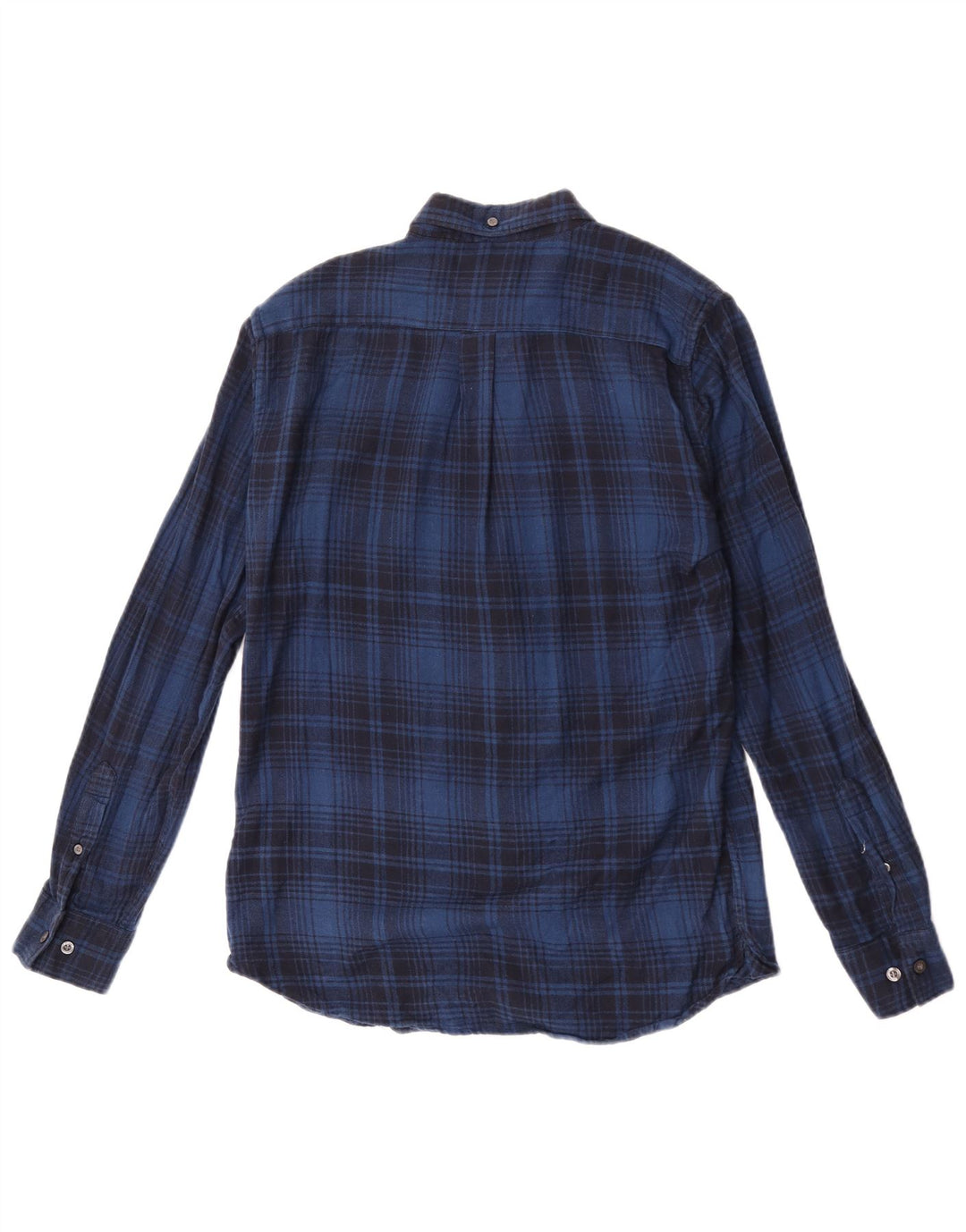 Camicia da uomo in flanella French Connection piccola in cotone scozzese blu
