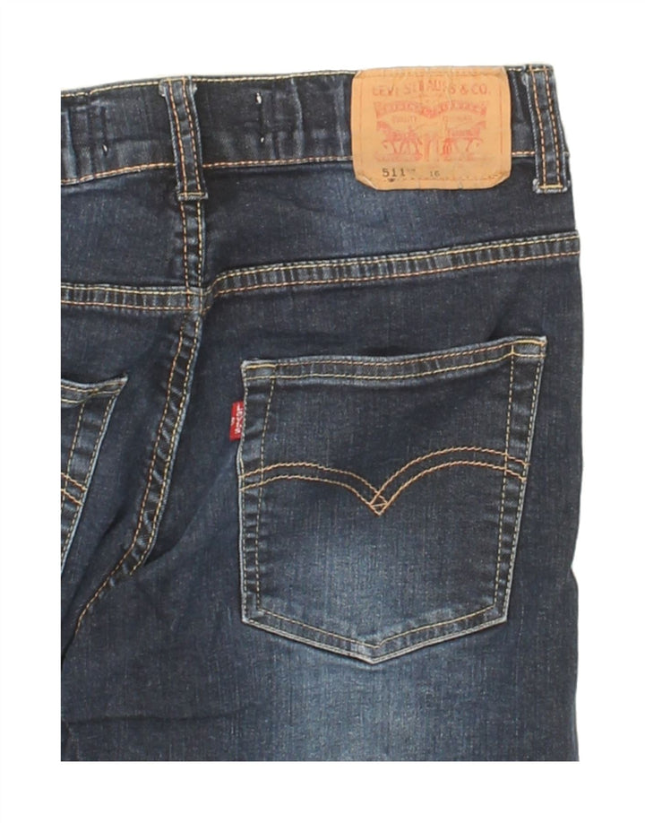 LEVI'S Boys 511 Slim Jeans 15-16 Years W30 L24 Navy Blue Vintage Levi's and Second-Hand Levi's from Messina Hembry 