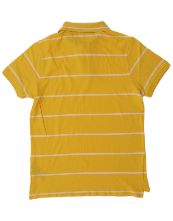 Polo da uomo slim fit a maniche corte Tommy Hilfiger a righe gialle medie