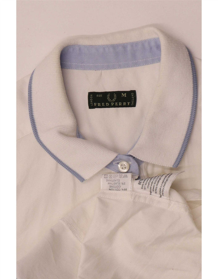 Camicia da donna a maniche corte Regular Fit Fred Perry UK 12 Cotone bianco medio