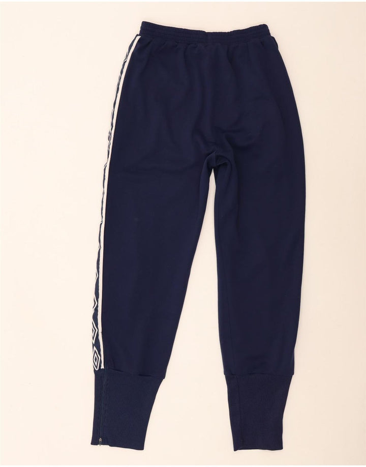 Pantaloni da tuta con grafica Umbro da uomo, pantaloni da jogging, grandi, in poliestere blu navy