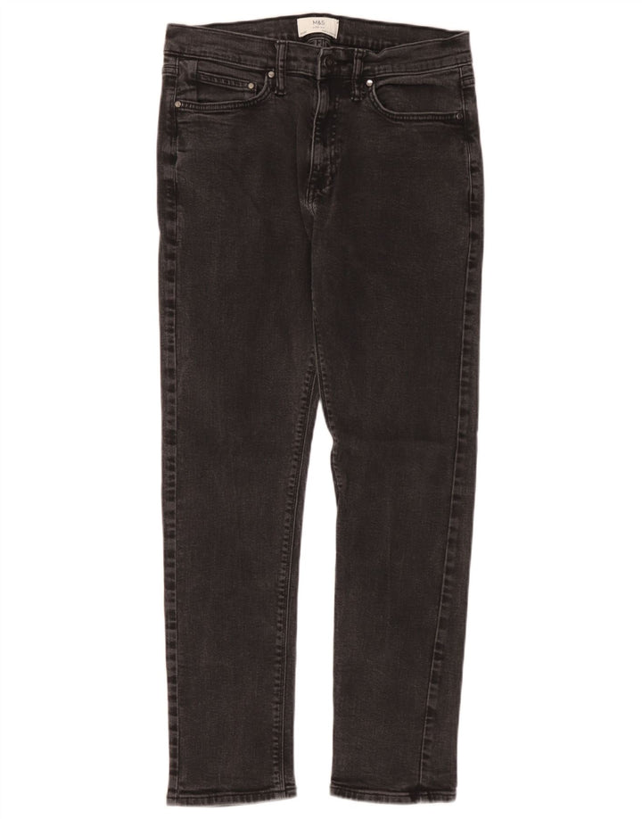 Jeans slim da uomo Marks & Spencer W32 L31 cotone nero