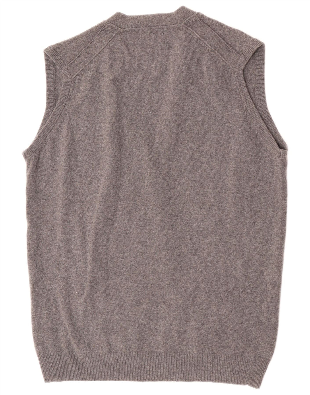 Maglione cardigan senza maniche da uomo Massimo Dutti XL in lana grigia