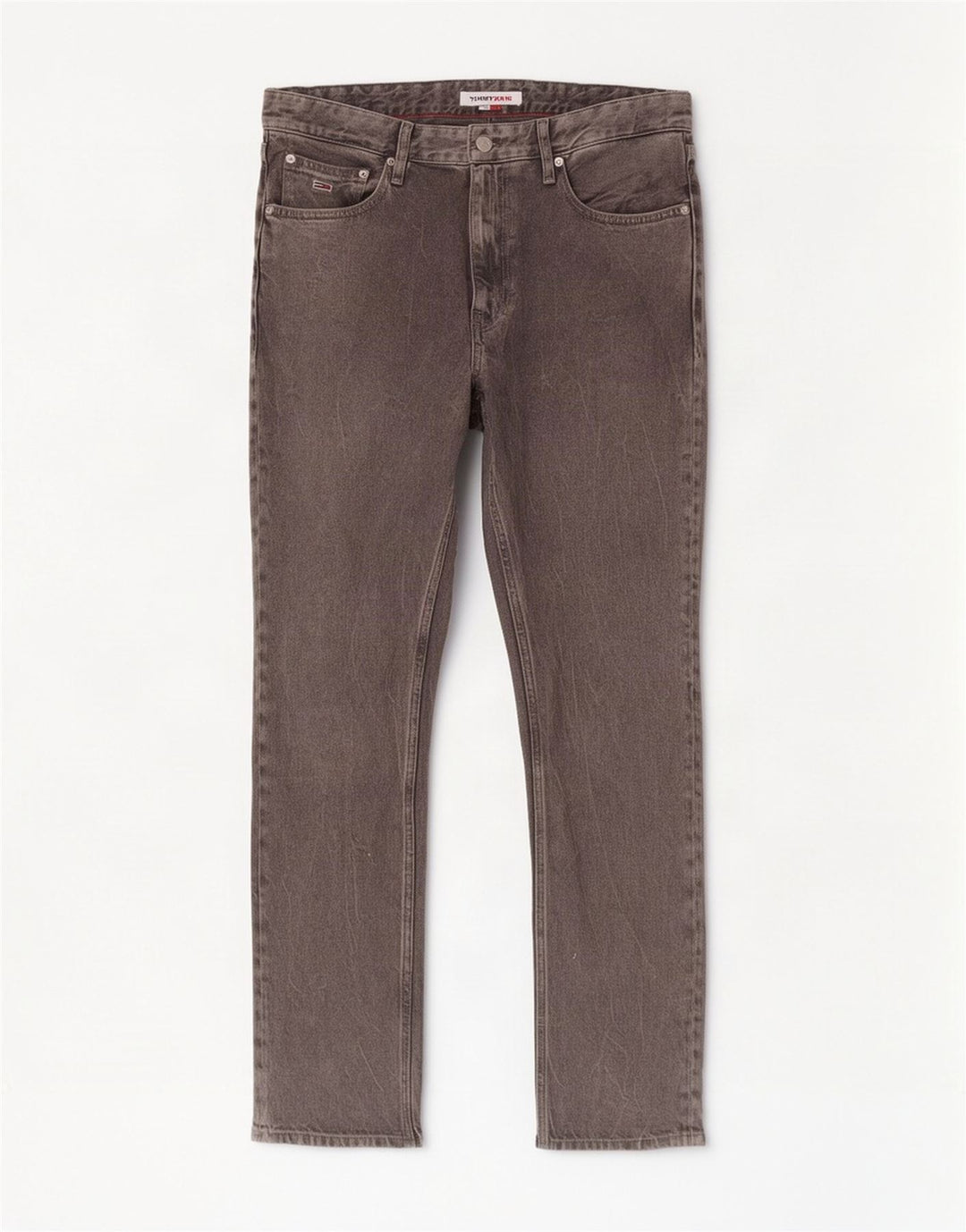 Jeans dritti da uomo Tommy Hilfiger W33 L32 cotone grigio