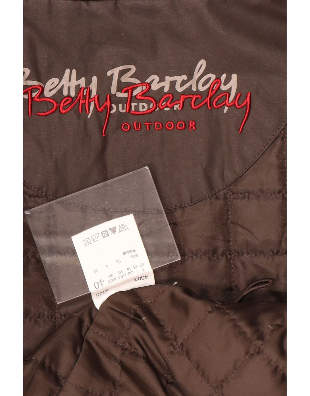 BETTY BARCLAY Womens Overcoat UK 14 Large Brown Cotton