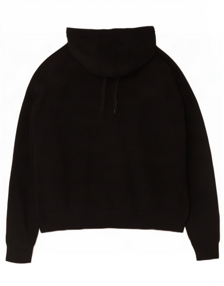 Maglia con cappuccio da donna Nike UK 14 cotone nero medio