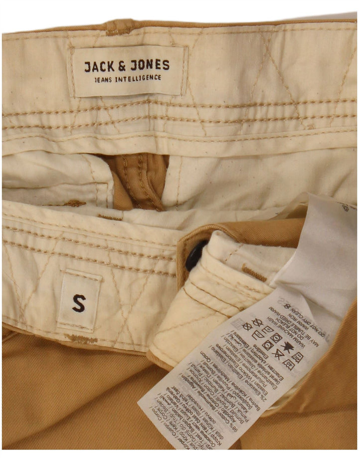 Pantaloncini cargo da uomo JACK & JONES piccoli W32 in cotone beige