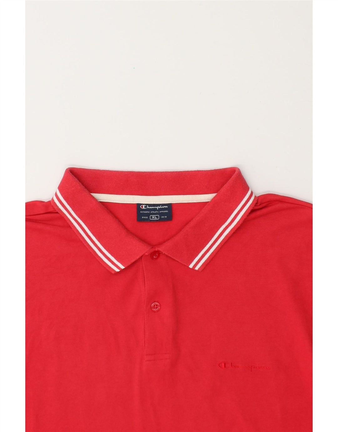 CHAMPION Mens Polo Shirt XL Red Cotton Vintage Champion and Second-Hand Champion from Messina Hembry 