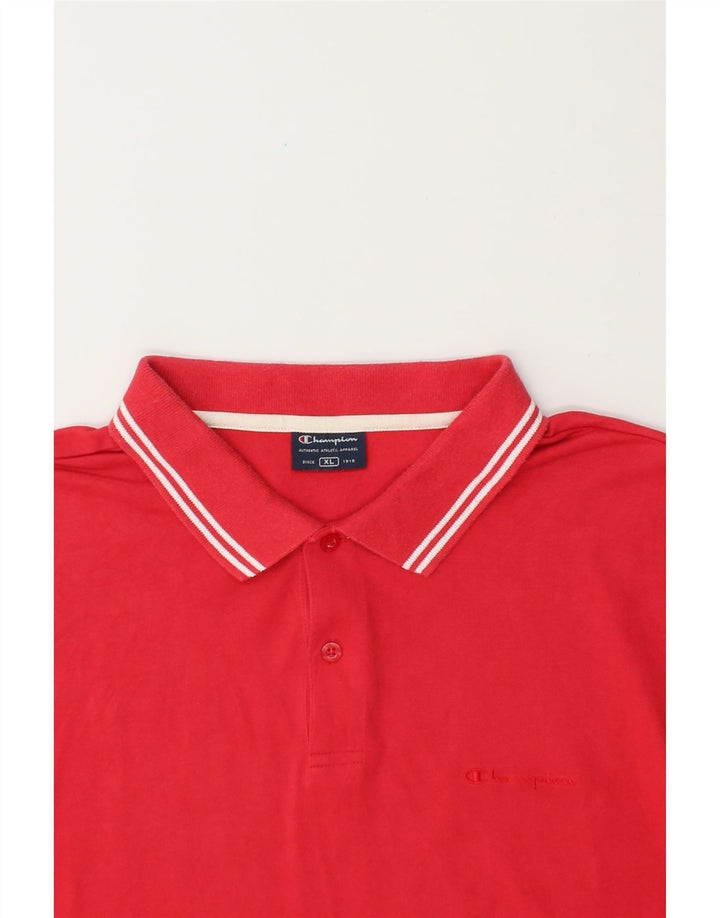 CHAMPION Mens Polo Shirt XL Red Cotton Vintage Champion and Second-Hand Champion from Messina Hembry 