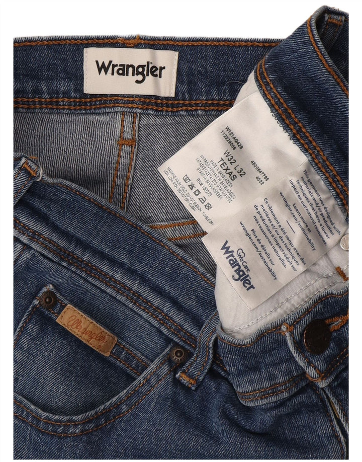 Jeans dritti da uomo Wrangler Texas W32 L32 cotone blu
