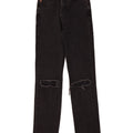 TOPSHOP Jeans dritti effetto consumato da donna W26 L29 cotone nero