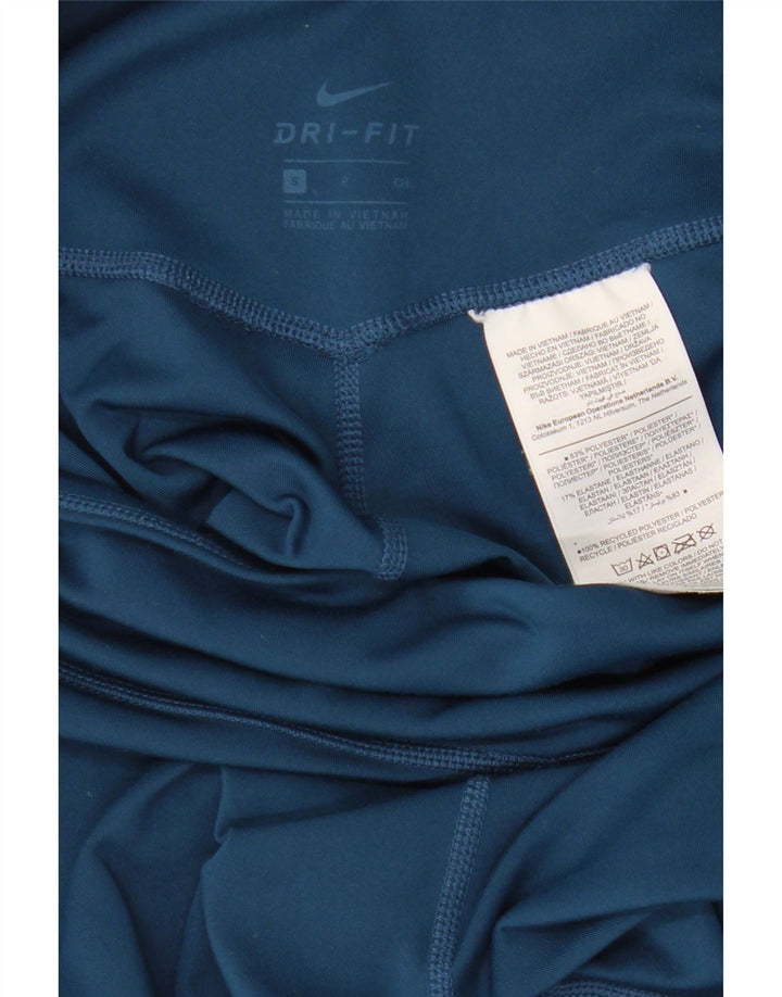 Leggings grafici NIKE da donna Dri Fit UK 8 piccoli poliestere blu