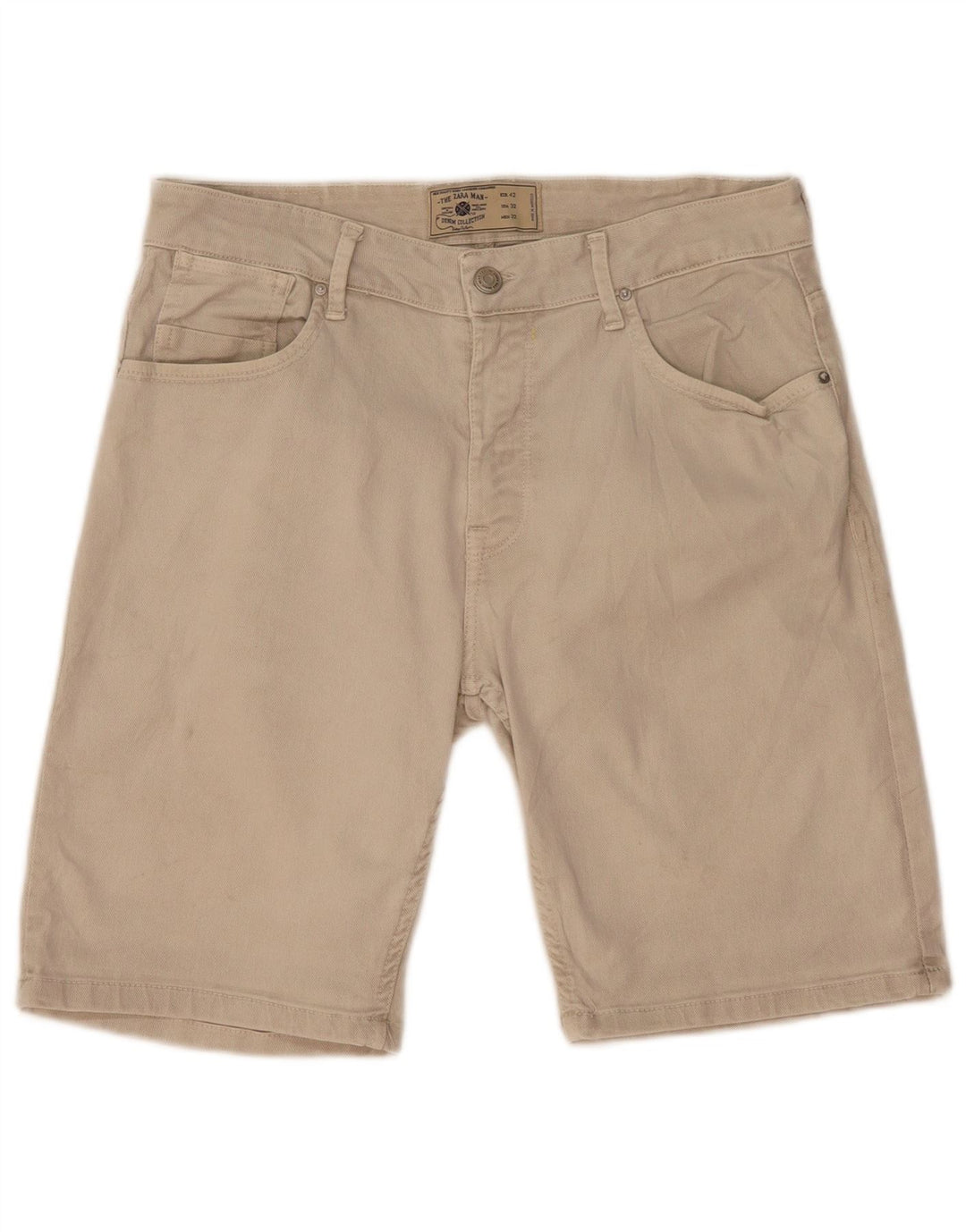 Pantaloncini casual da uomo Zara EU 42 Large W32 Beige