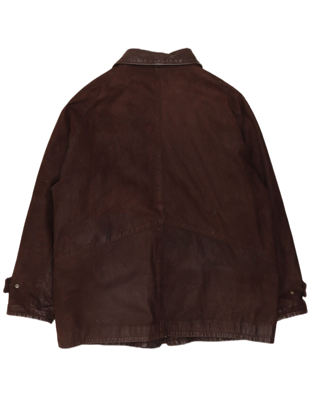Giacca in pelle da uomo VINTAGE UK 42 XL in pelle marrone