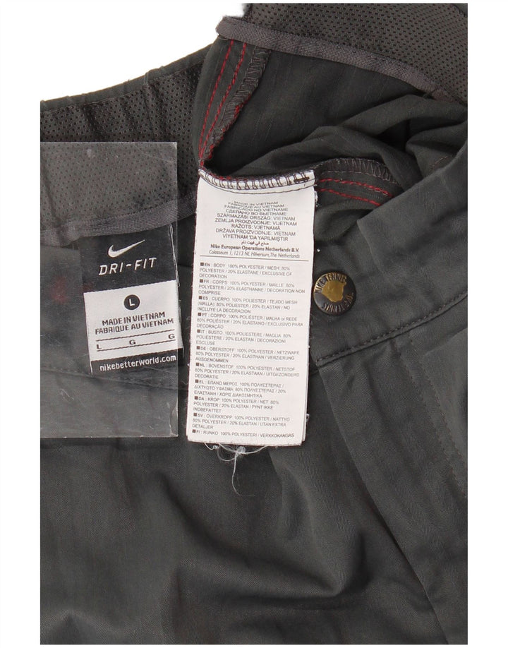 Pantaloncini sportivi NIKE Dri Fit da uomo, grandi, in poliestere grigio