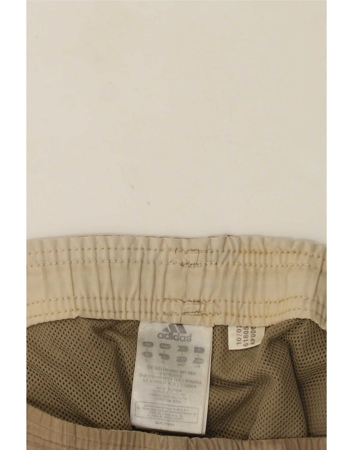 Pantaloncini da bagno Adidas da uomo di grandi dimensioni in poliestere a quadri beige
