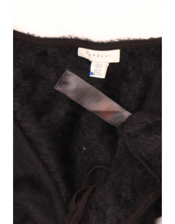 Topshop Cardigan corto da donna Top UK 6 XS poliestere nero