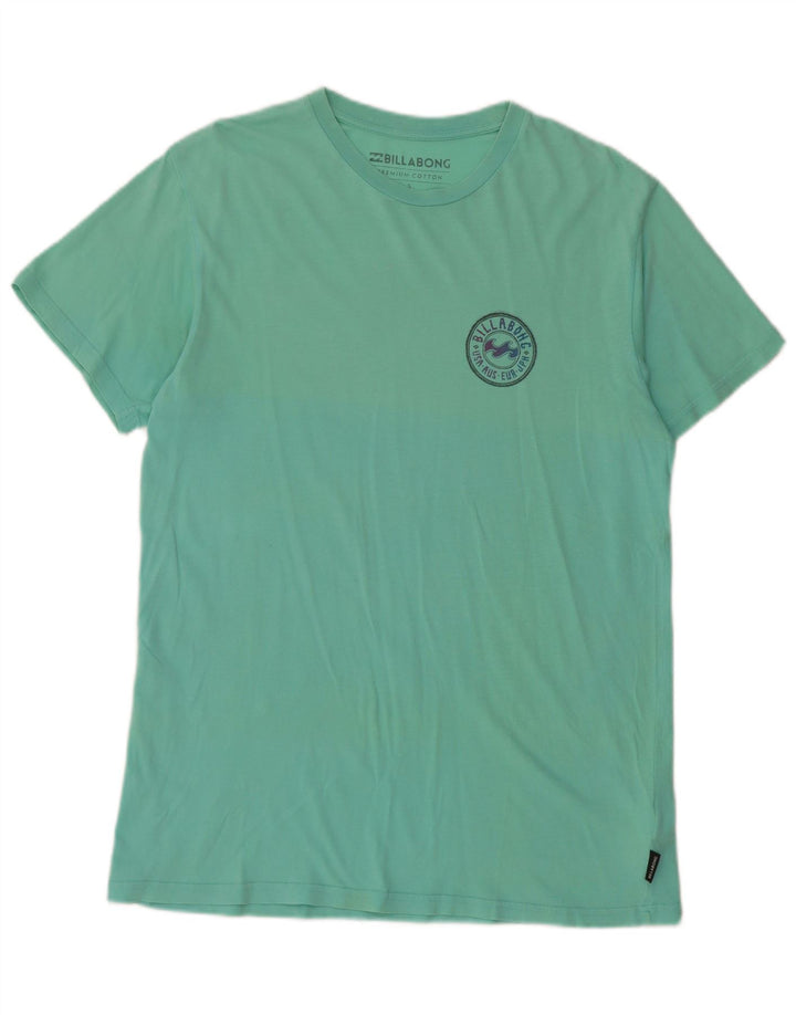 T-shirt grafica da uomo su misura Billabong Top piccola in cotone verde