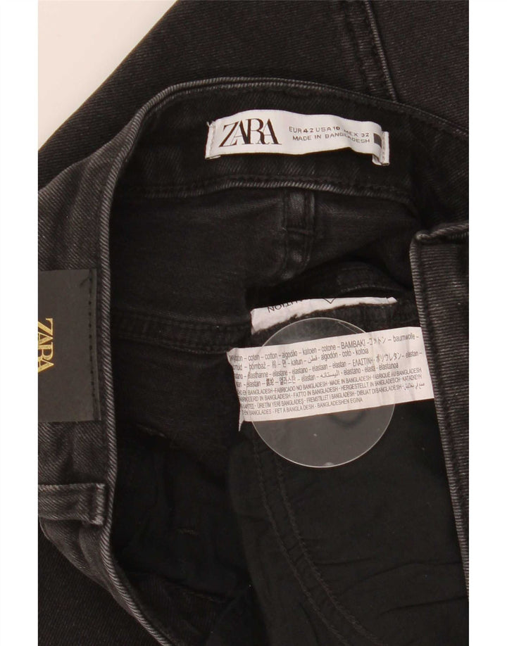 Jeans corti da donna Zara EU 42 Large W32 L26 cotone nero