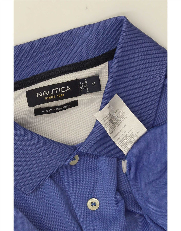 Polo da uomo Nautica in poliestere blu medio