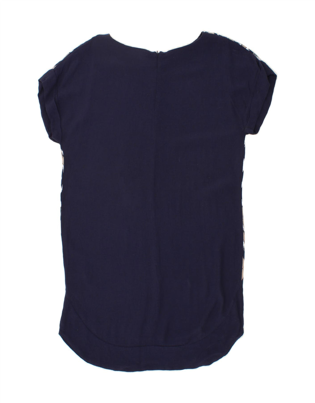 WAREHOUSE Womens Tunic Dress UK 14 Large Navy Blue Chevron Viscose Vintage Warehouse and Second-Hand Warehouse from Messina Hembry 