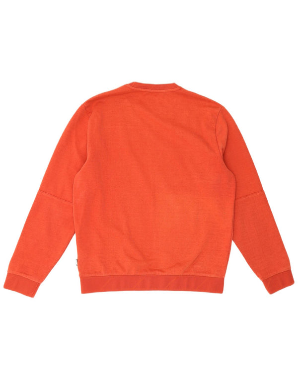 Felpa da uomo Farah Maglione in cotone color block arancione medio