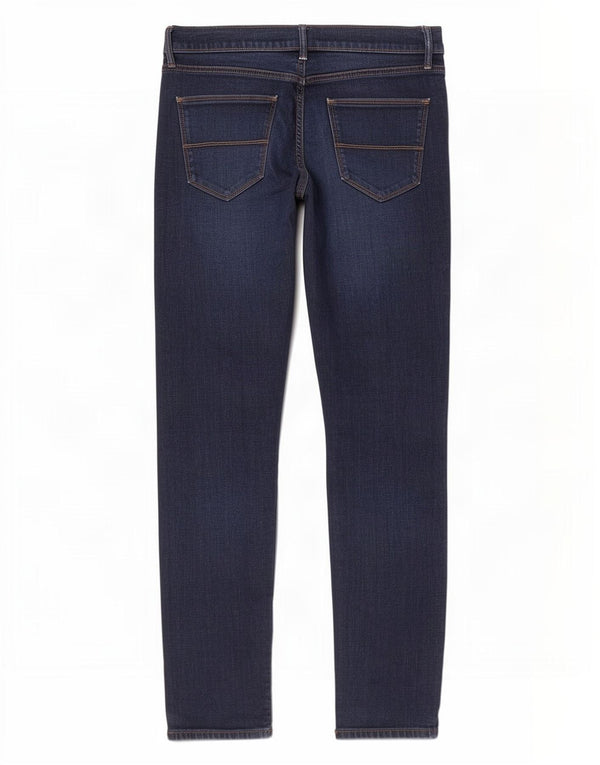 Jeans slim da uomo Marks & Spencer W36 L33 cotone blu navy
