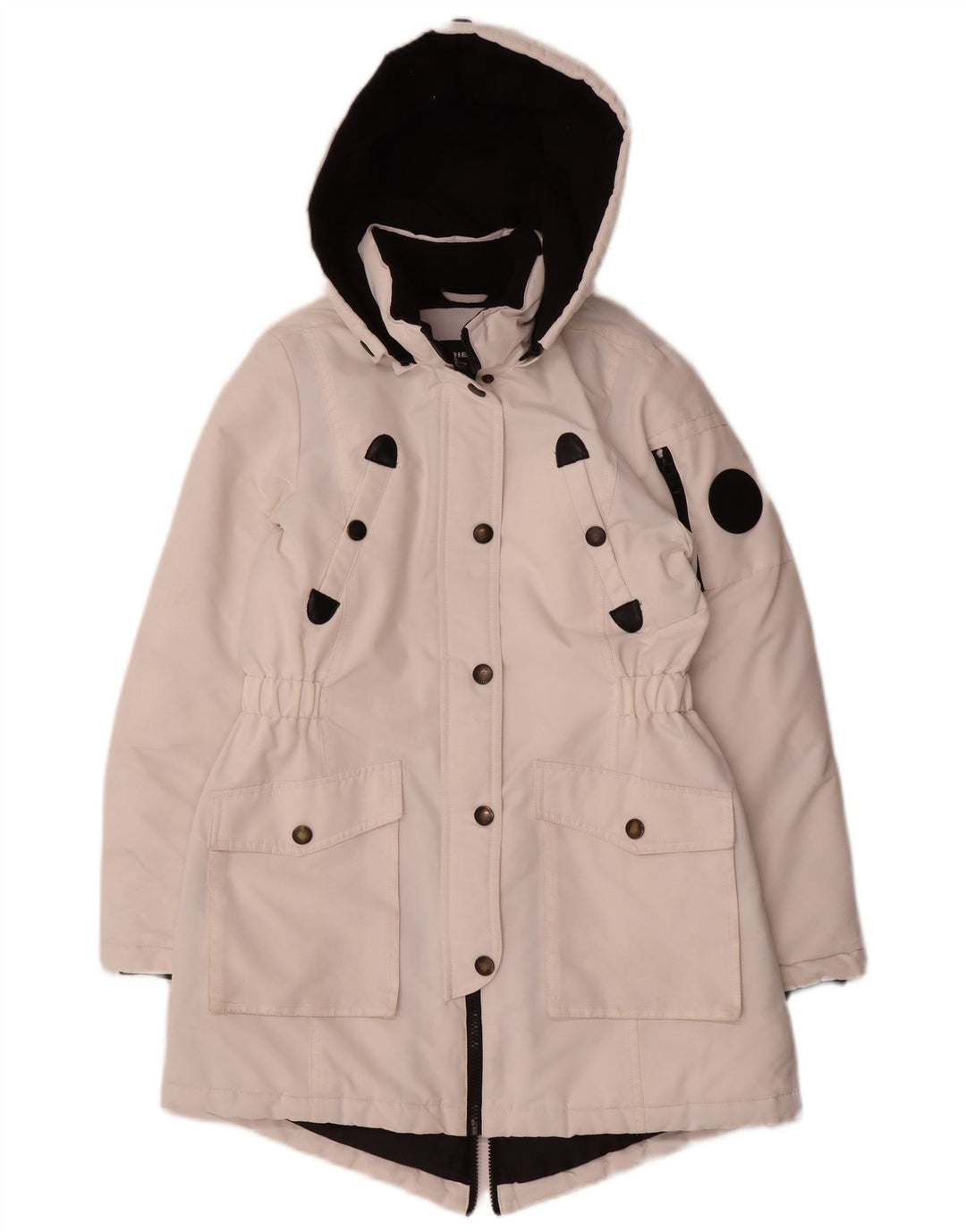 Giacca Parka con cappuccio per ragazze Diesel 11-12 anni in poliestere bianco