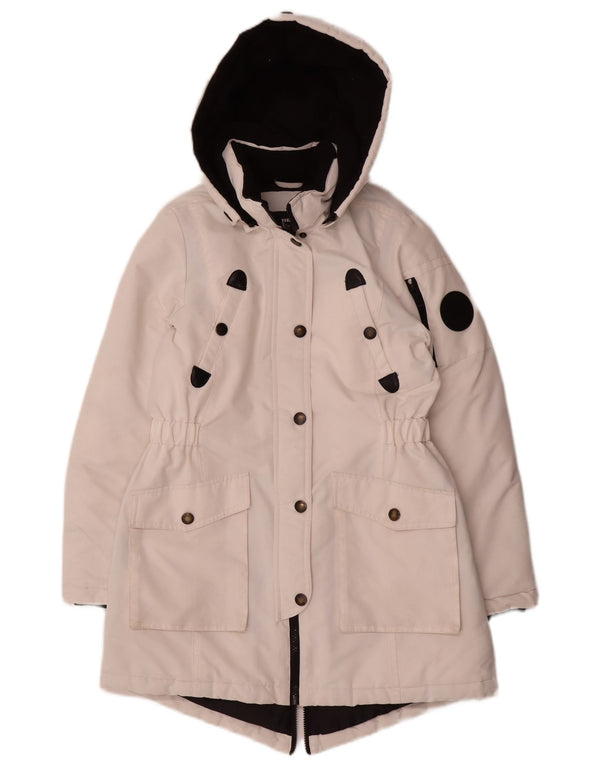 Giacca Parka con cappuccio per ragazze Diesel 11-12 anni in poliestere bianco