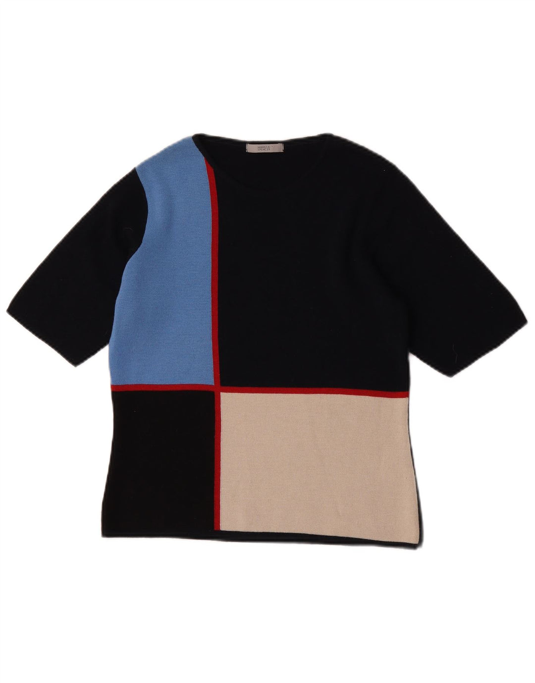 Maglione maglione con scollo a barca da donna Marks & Spencer UK 14 medio nero