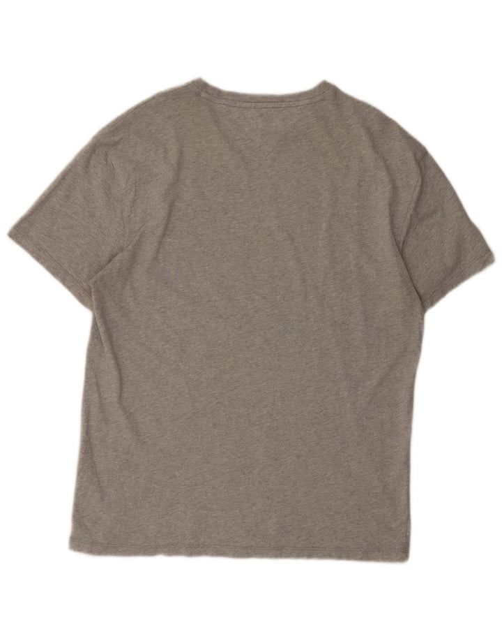 T-shirt da uomo Tommy Hilfiger Top in cotone grigio medio
