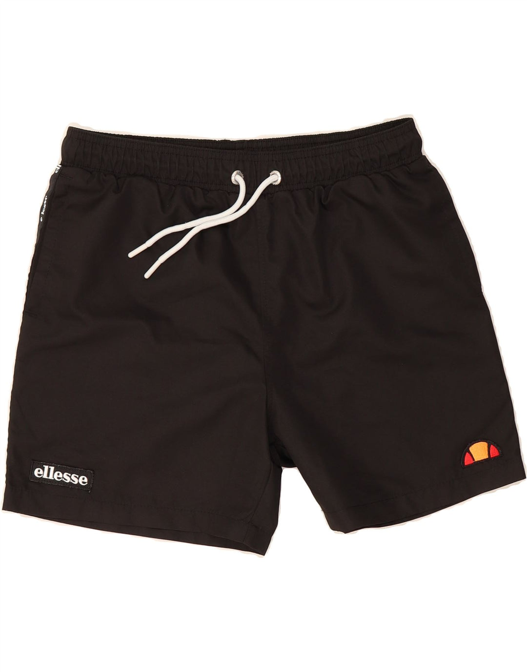 ELLESSE Mens Graphic Sport Shorts Small  Black Polyester Vintage Ellesse and Second-Hand Ellesse from Messina Hembry 