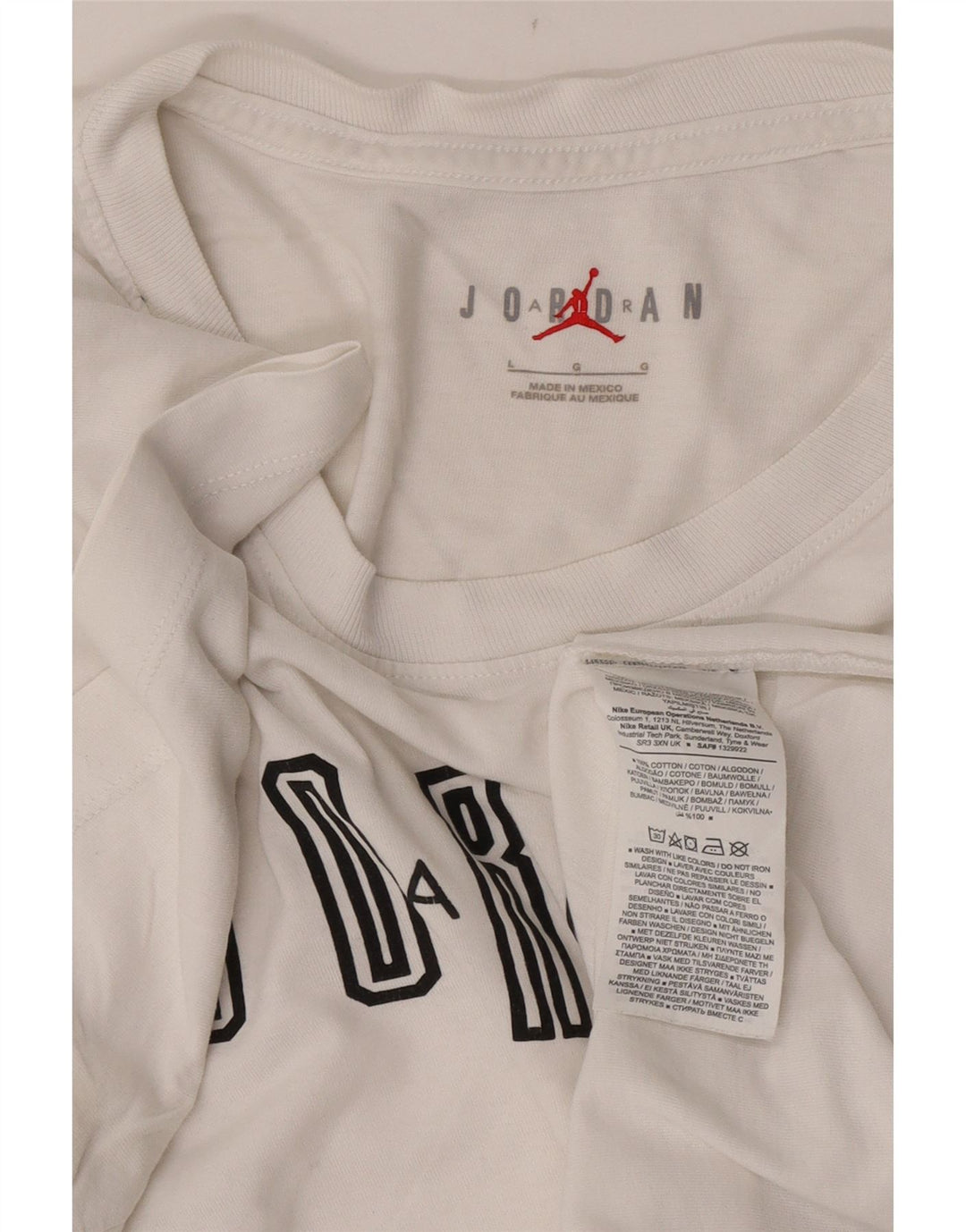 T-shirt grafica Jordan da uomo Jordan Top grande in cotone bianco