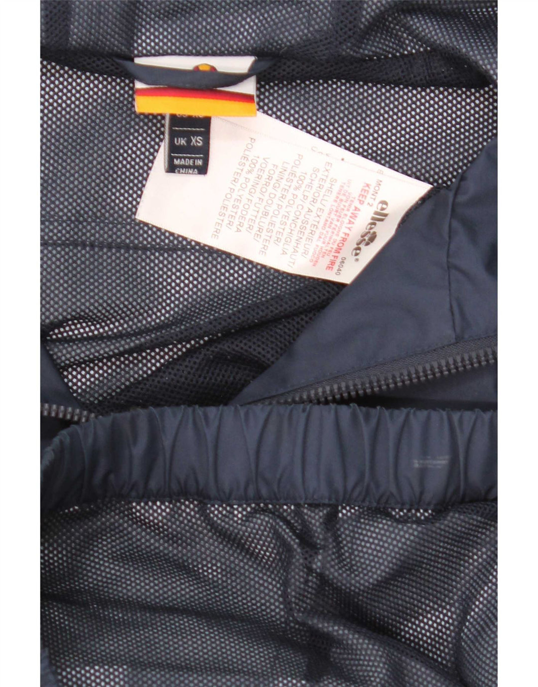 Giacca anorak con cappuccio grafico da uomo Ellesse UK 34 XS poliestere blu navy