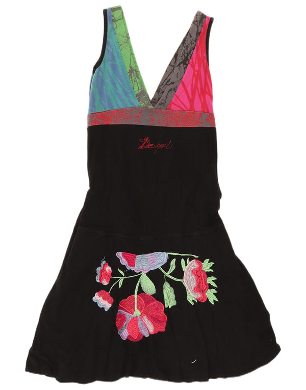Desigual Womens Sundress UK 8 Small Black Floral