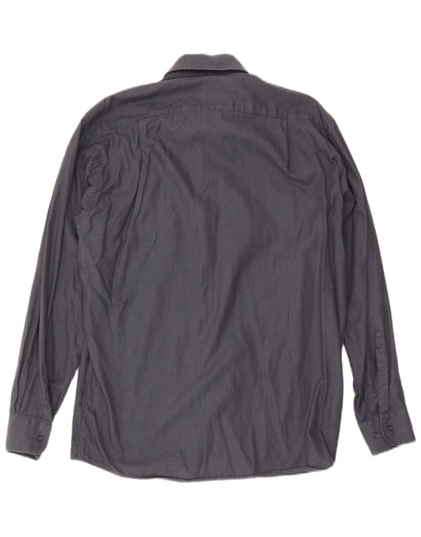 Camicia da uomo Roccobarocco taglia 40 15 3/4 cotone a quadri grigio medio