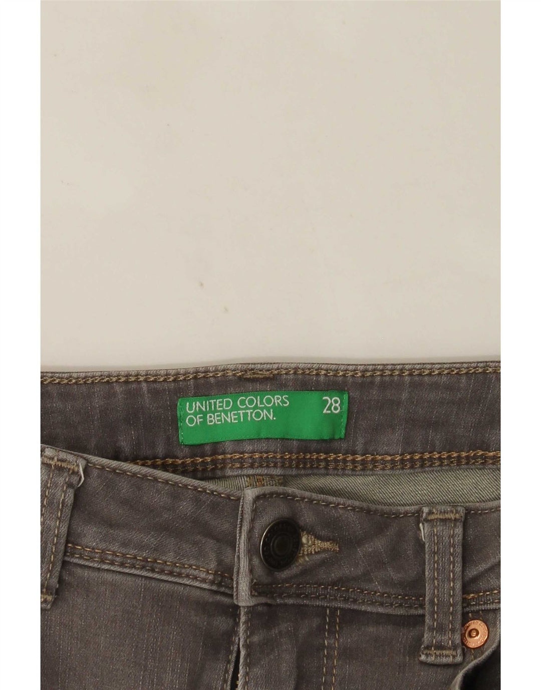 Jeans skinny bootcut da donna Benetton W28 L33 Grigi