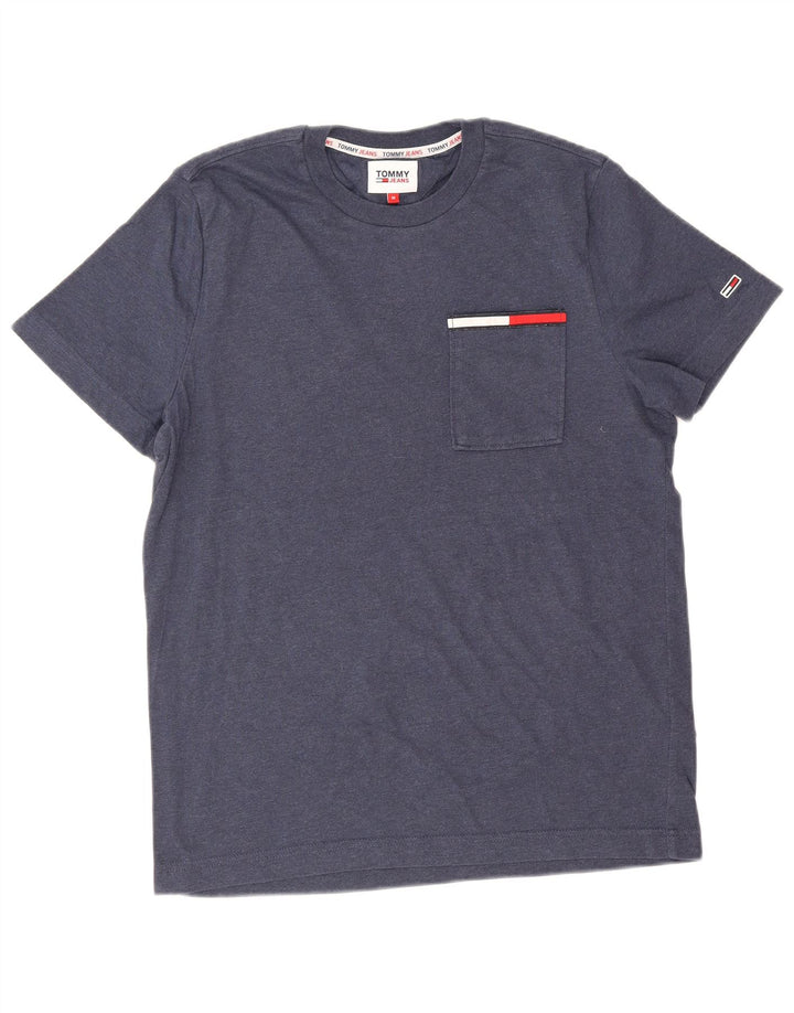 T-shirt da uomo Tommy Hilfiger Top in cotone blu navy medio