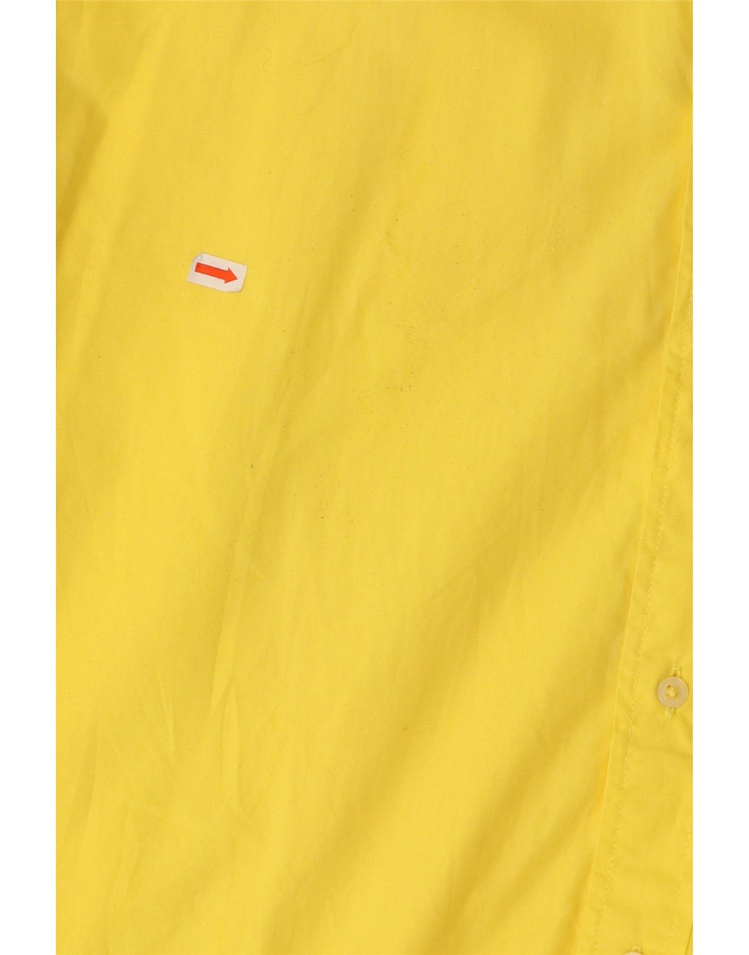 Camicia a maniche corte da uomo BENETTON XL in cotone giallo
