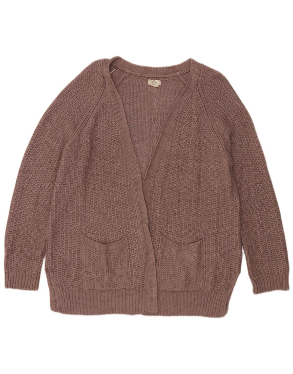Fat Face Womens Oversized Open Cardigan Sweater UK 16 Large Brown Viscose