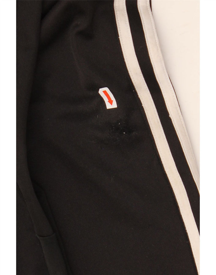 ADIDAS Boys Tracksuit Trousers 9-10 Years Black Polyester