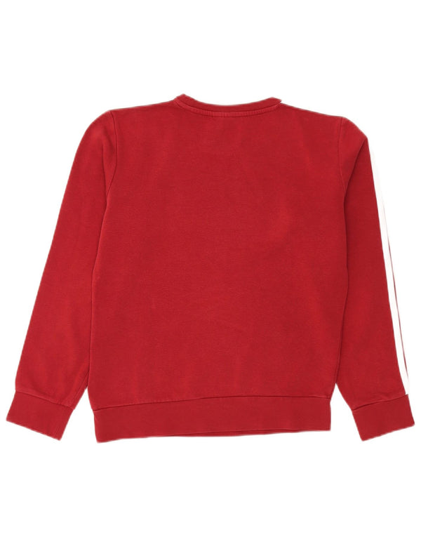 Felpa da donna vestibilità ampia Adidas UK 8/10 Small Red Cotton Sports