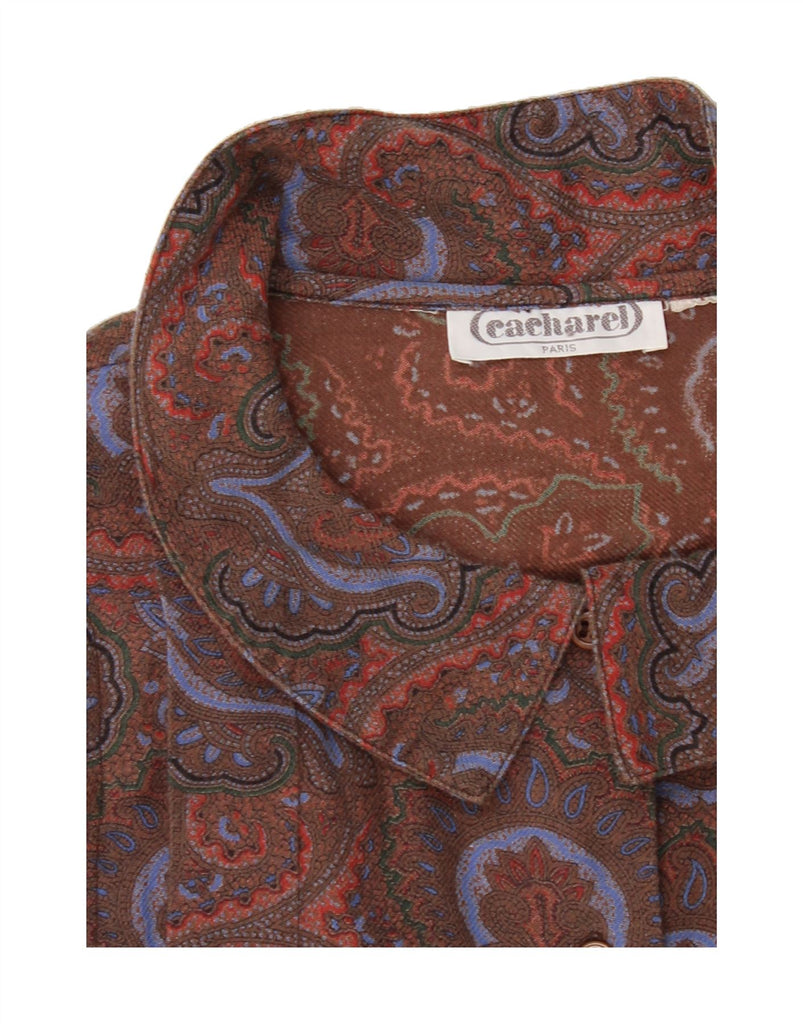 CACHAREL Womens Shirt Blouse UK 16 Large Brown Paisley Vintage Cacharel and Second-Hand Cacharel from Messina Hembry 