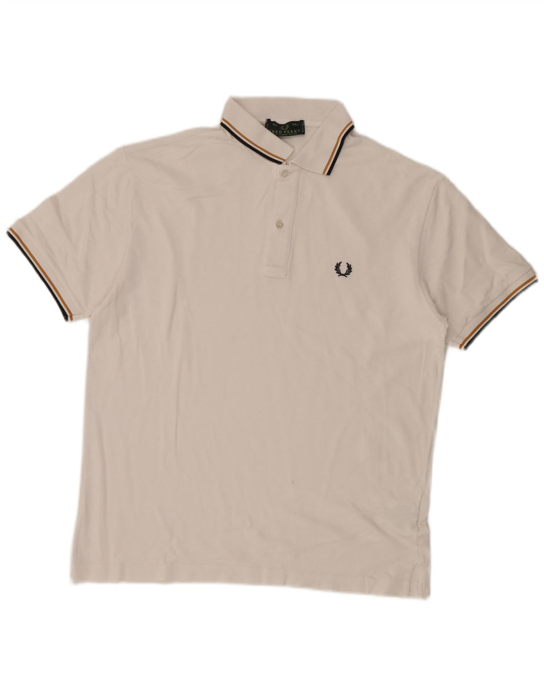 Polo da uomo Fred Perry in cotone bianco medio