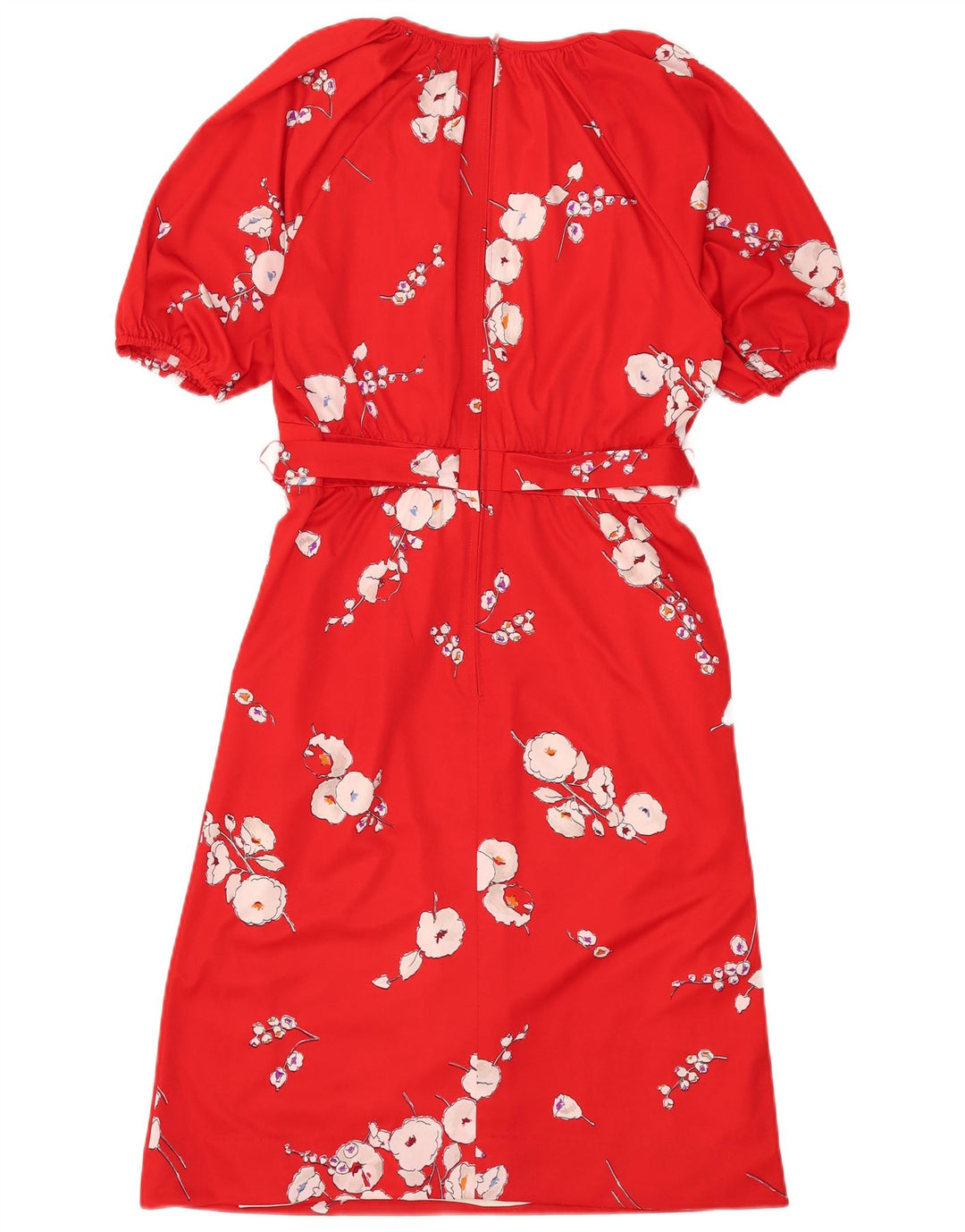 Abito a trapezio da donna Trevira IT 40 piccolo poliestere floreale rosso