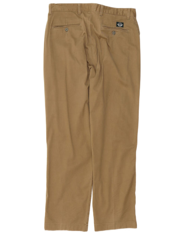 DOCKERS Pantaloni casual dritti kaki da uomo W34 L30 in cotone beige