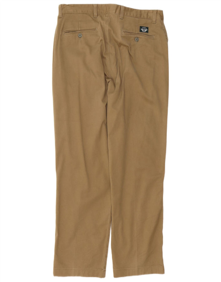 DOCKERS Pantaloni casual dritti kaki da uomo W34 L30 in cotone beige